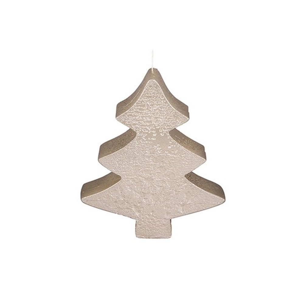 Broste Svíčka X-MAS TREE FLAT 13 cm champagne Broste