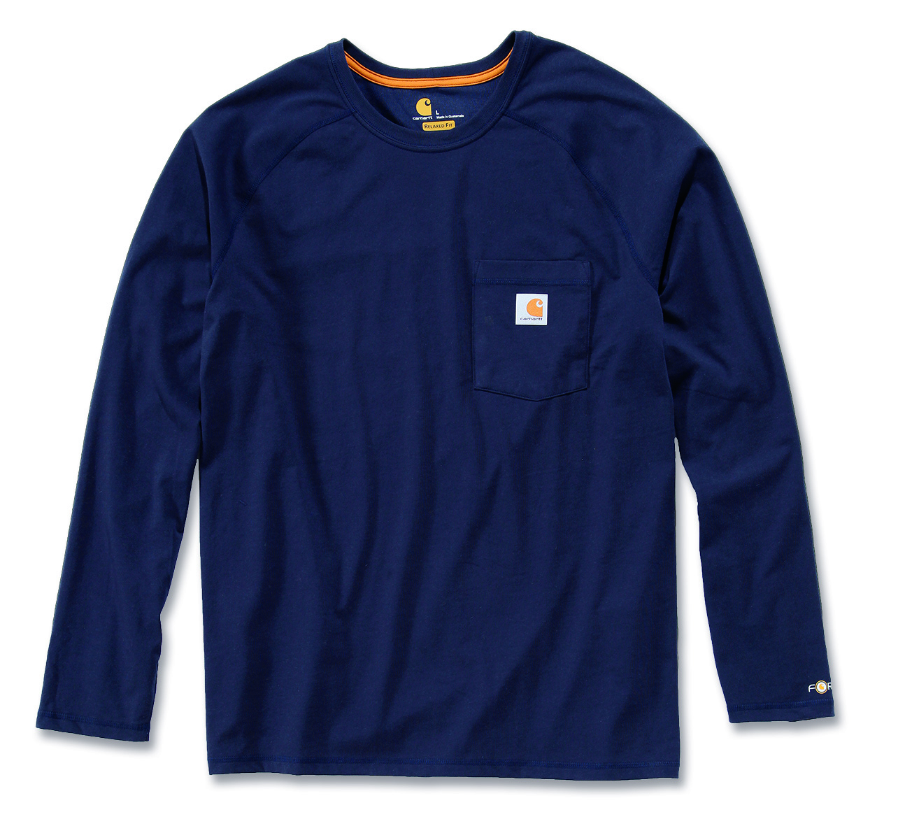 Triko Carhartt modré M FORCE™ Cotton L-Sleeve T-shirt Carhartt