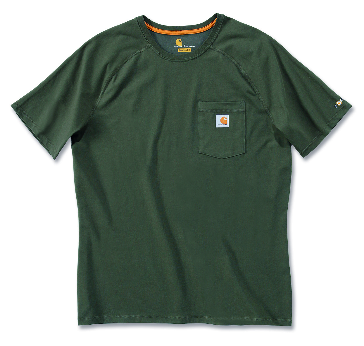 Triko Carhartt zelená M Men’s FORCE™ Cotton S-Sleeve T-Shirt Carhartt