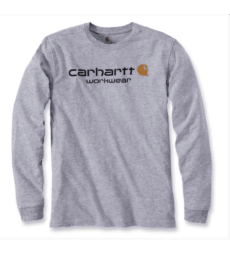 Triko Carhartt šedá M Core Logo L-Sleve T-shirt Carhartt