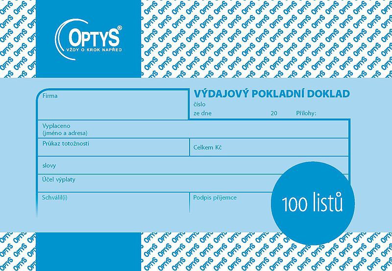 OP 1037 Výdajový pokladní doklad A6 100 listů Papermax-cz