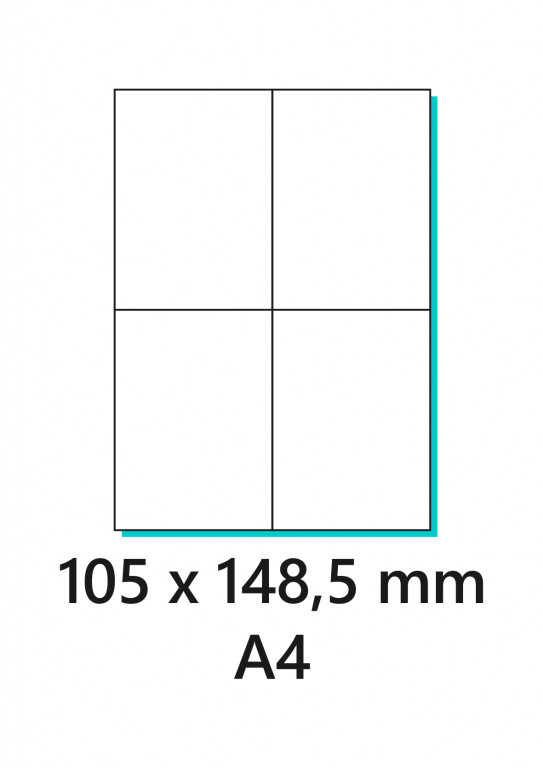 Etiketa 105x148mm /100ks A4 bílá Papermax-cz