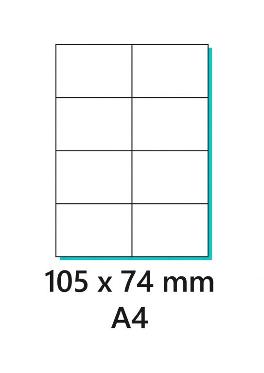 Etiketa 105x74mm/100ks bílá