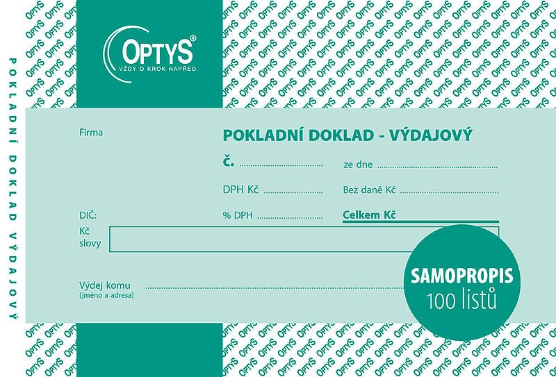 OP 1069 Výdajový pokladní doklad samopropisující A6 100 listů Papermax-cz