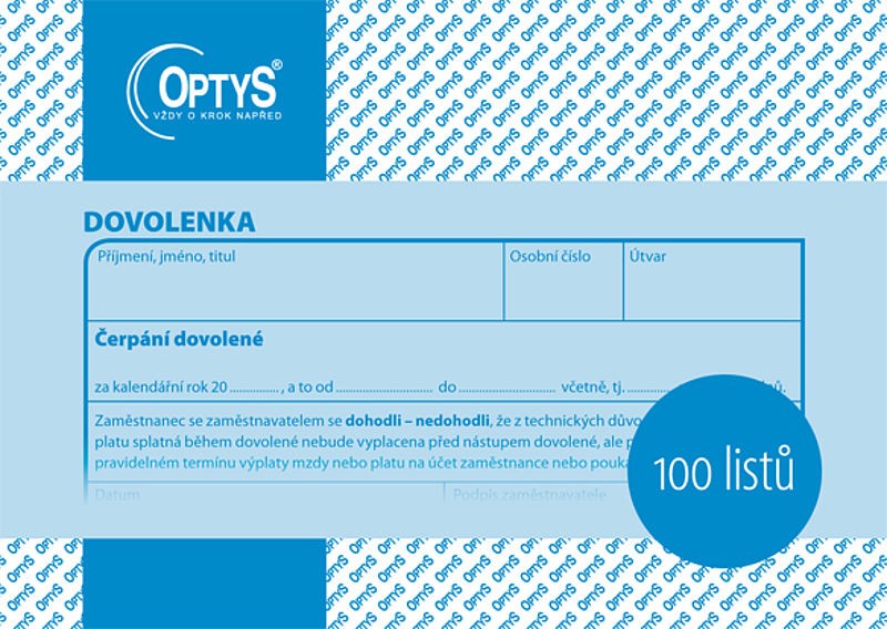 OP 1146 Dovolenka A6 100 listů Papermax-cz