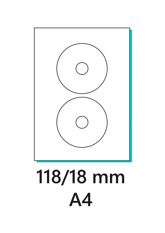 Etiketa na CD/100ks bílá