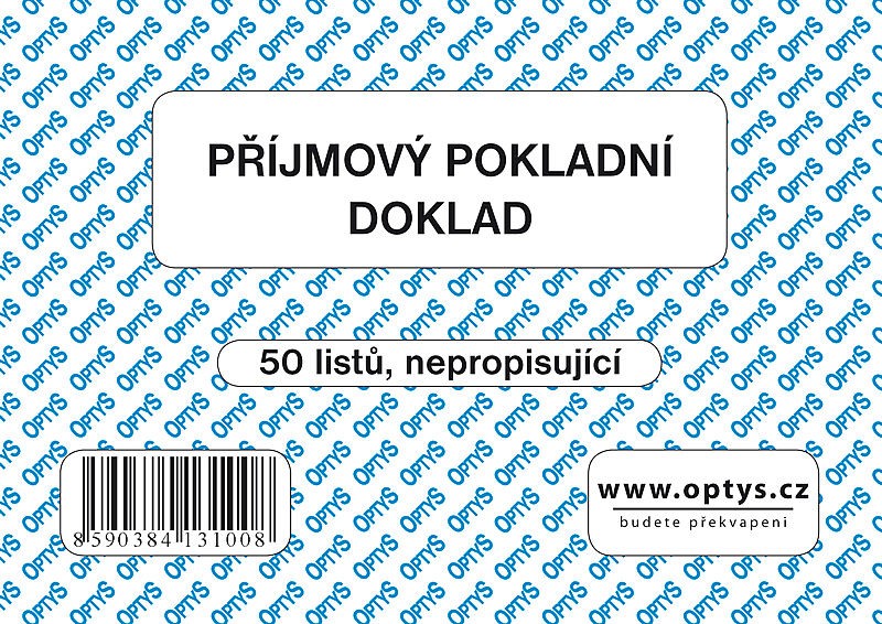 OP 1310 Příjmový pokladní doklad jednoduchý A6 50 listů Papermax-cz