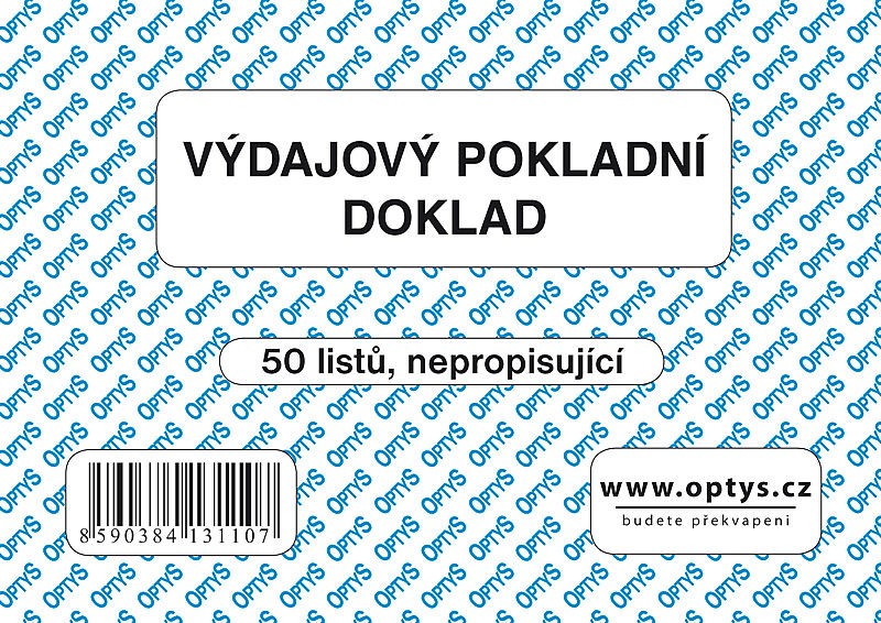 OP 1311 Výdajový pokladní doklad jednoduchý A6 50 listů Papermax-cz