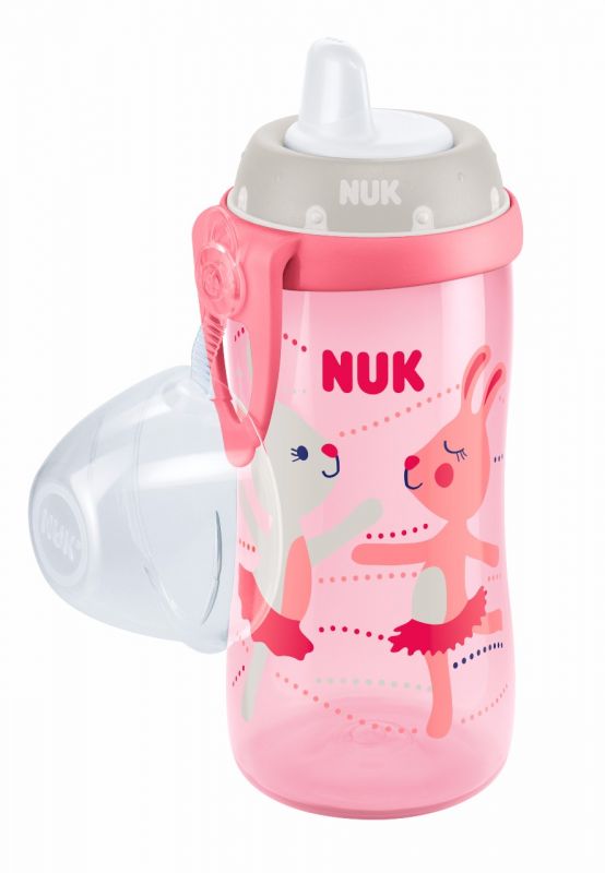 NUK FC Kiddy Cup Dětská láhev 300 ml Barva: růžová Darjeeling.cz