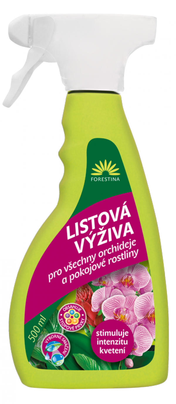 Forestina Listová výživa pro orchideje a pokojové rostliny 500 ml Forestina