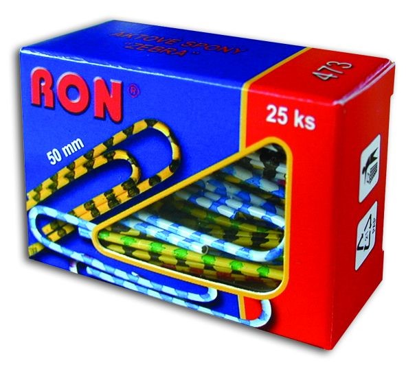 Spony 473/50mm 25ks zebra RON Papermax-cz