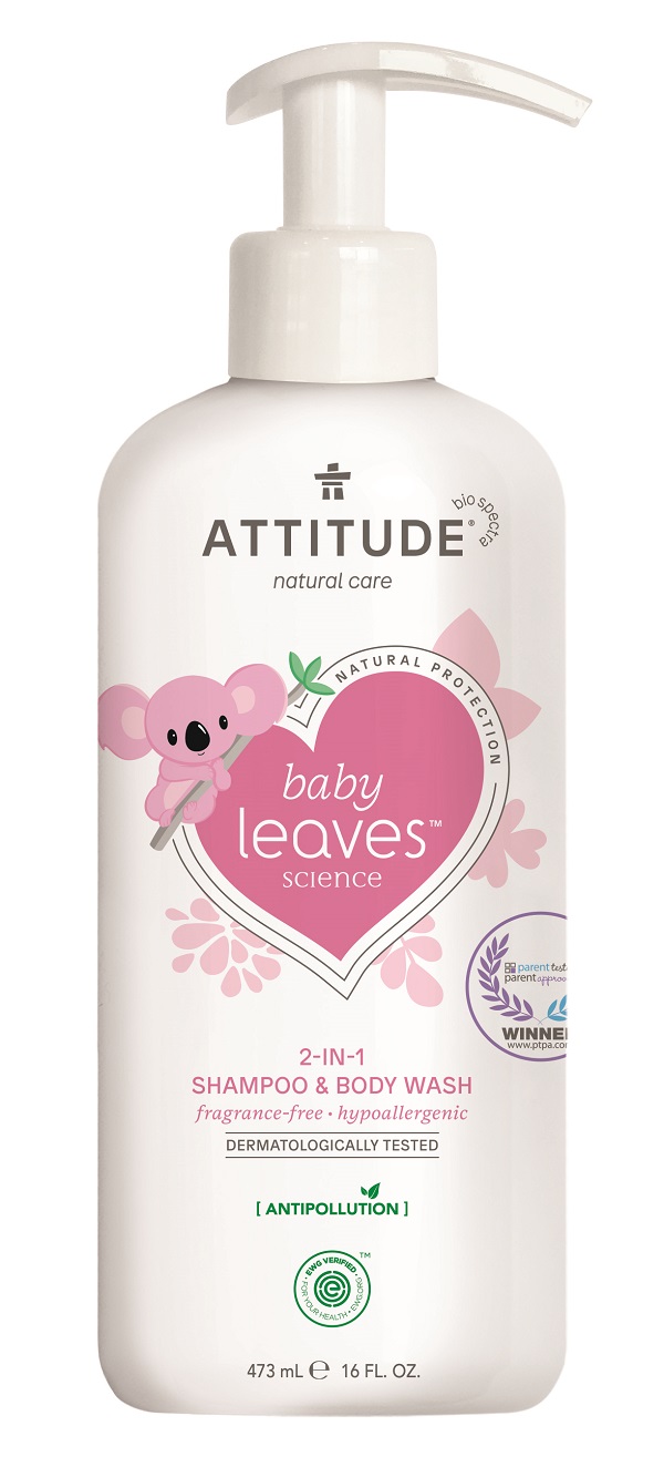 Dětské tělové mýdlo a šampon (2 v 1) ATTITUDE Baby leaves bez vůně 473 ml Darjeeling.cz