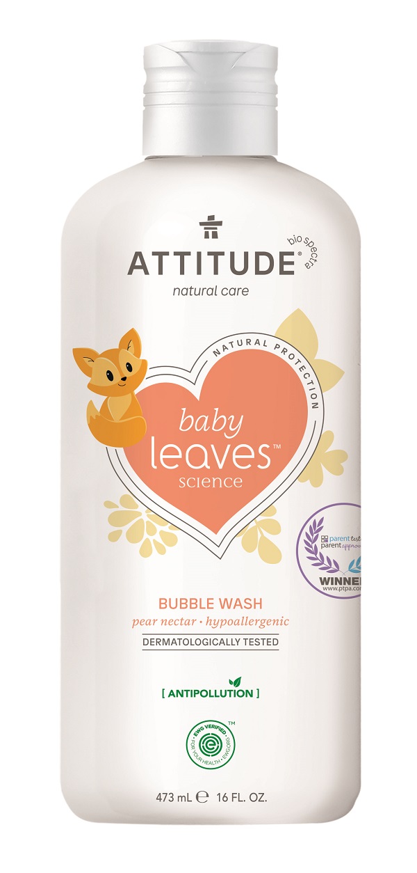 Dětská pěna do koupele ATTITUDE Baby leaves s vůní hruškové šťávy 473 ml Darjeeling.cz