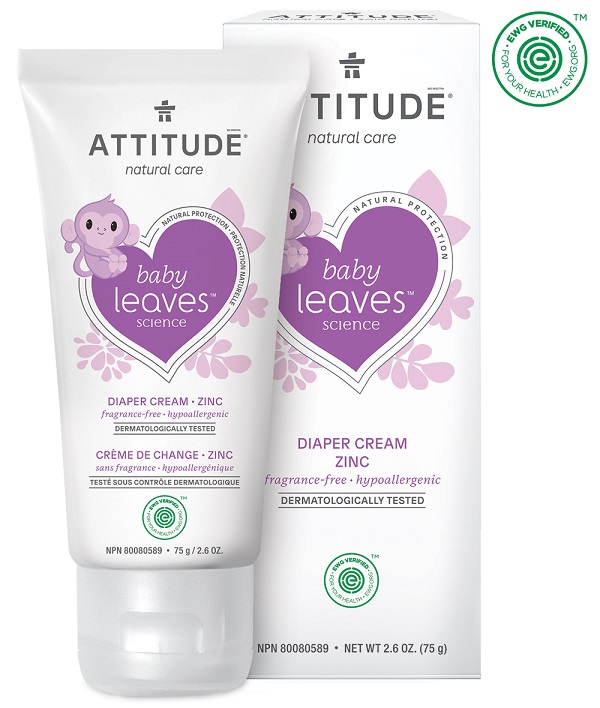 Zinkový krém na opruzeniny ATTITUDE Baby leaves bez vůně 75 ml Darjeeling.cz