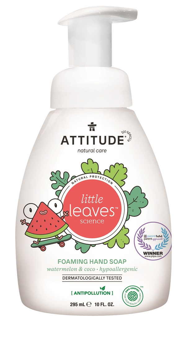 Dětské pěnivé mýdlo na ruce ATTITUDE Little leaves s vůní melounu a kokosu 295 ml Darjeeling.cz