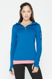 Icebreaker Wmns Terra LS Half Zip Hood L Icebreaker