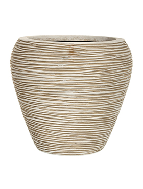 Capi Nature rib round vase 31x28 - ivory Capi