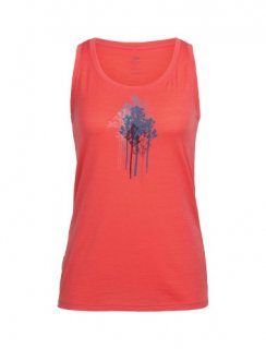 Icebreaker Wmns Tech Lite Tank Through the Trees L Icebreaker