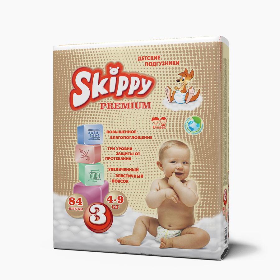 Skippy Premium Vel. 3 (4-9 kg)