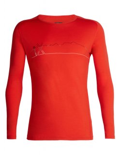 Icebreaker Mens 200 Oasis Deluxe Raglan LS Crewe Single Line Ski M Icebreaker