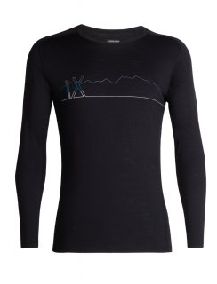 Icebreaker Mens 200 Oasis Deluxe Raglan LS Crewe Single Line Ski XXL Icebreaker