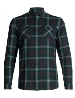 Icebreaker Mens Lodge LS Flannel Shirt L Icebreaker