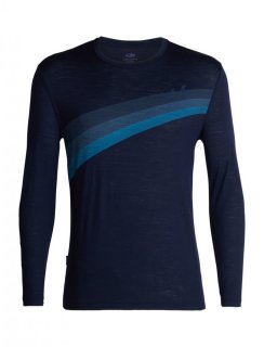 Icebreaker Mens Spector LS Ascent Stripe S Icebreaker