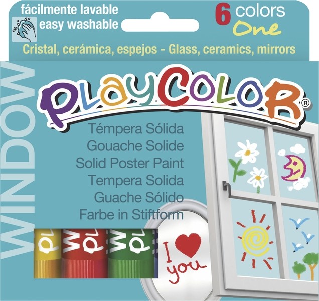 Barva na sklo Playcolor window 6ks Papermax-cz