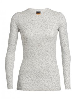 Icebreaker Wmns 200 Oasis LS Crewe Sky Paths XS Icebreaker