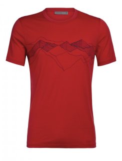 Icebreaker Mens Tech Lite SS Crewe Peak Patterns L Icebreaker