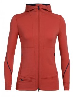 Icebreaker Wmns Quantum II LS Zip Hood L Icebreaker