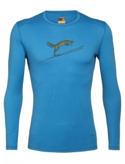 Icebreaker Mens 200 Oasis LS Crewe Fox Jump L Icebreaker