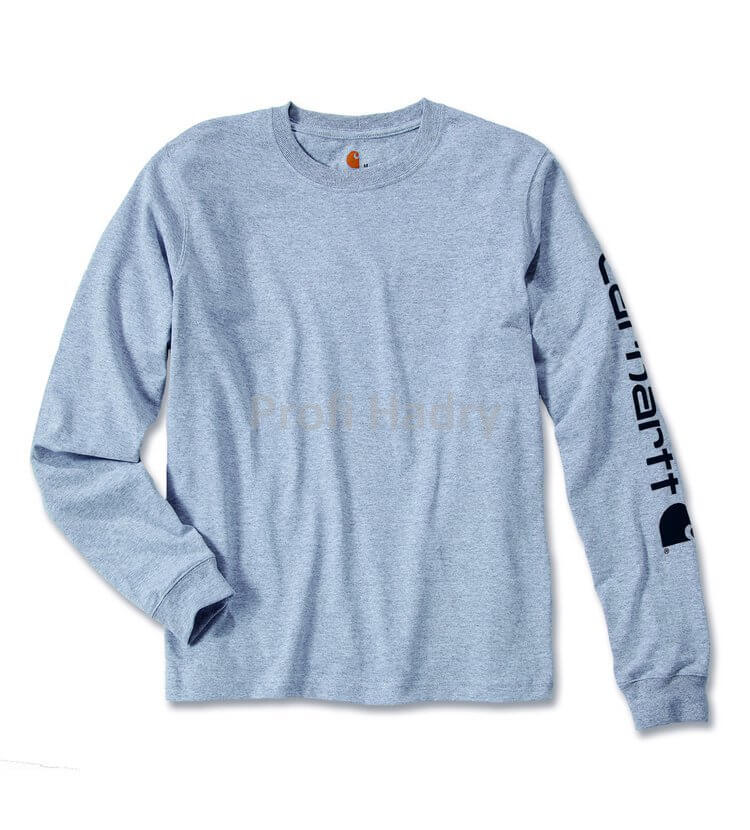 Triko Carhartt šedá M Long-Sleeve Graphic Logo T-Shirt Carhartt