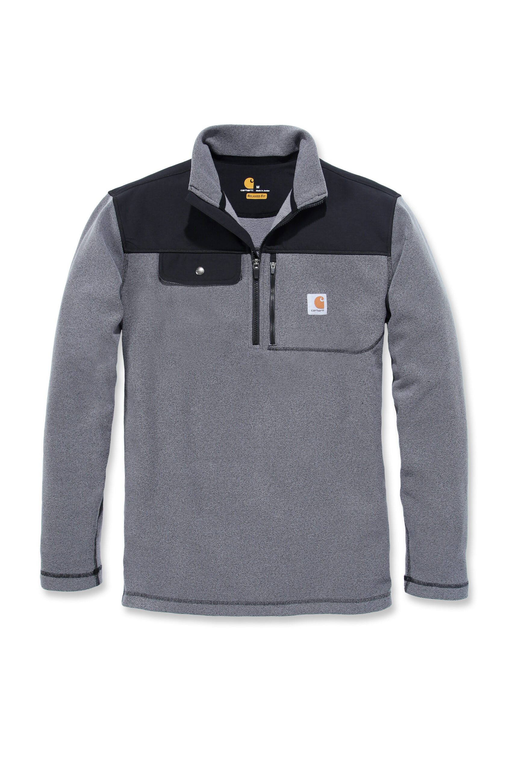 Mikina Carhartt šedá M Fallon Half-zip Sweatshirt Carhartt