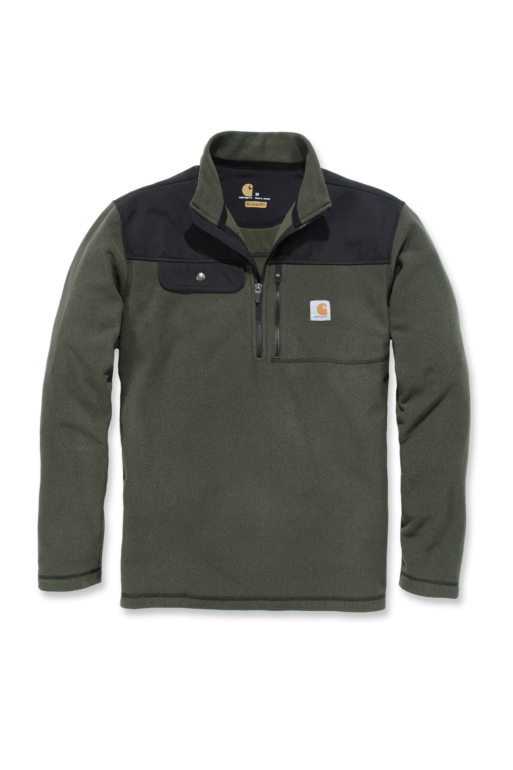 Mikina Carhartt zelená M Fallon Half-zip Sweatshirt Carhartt