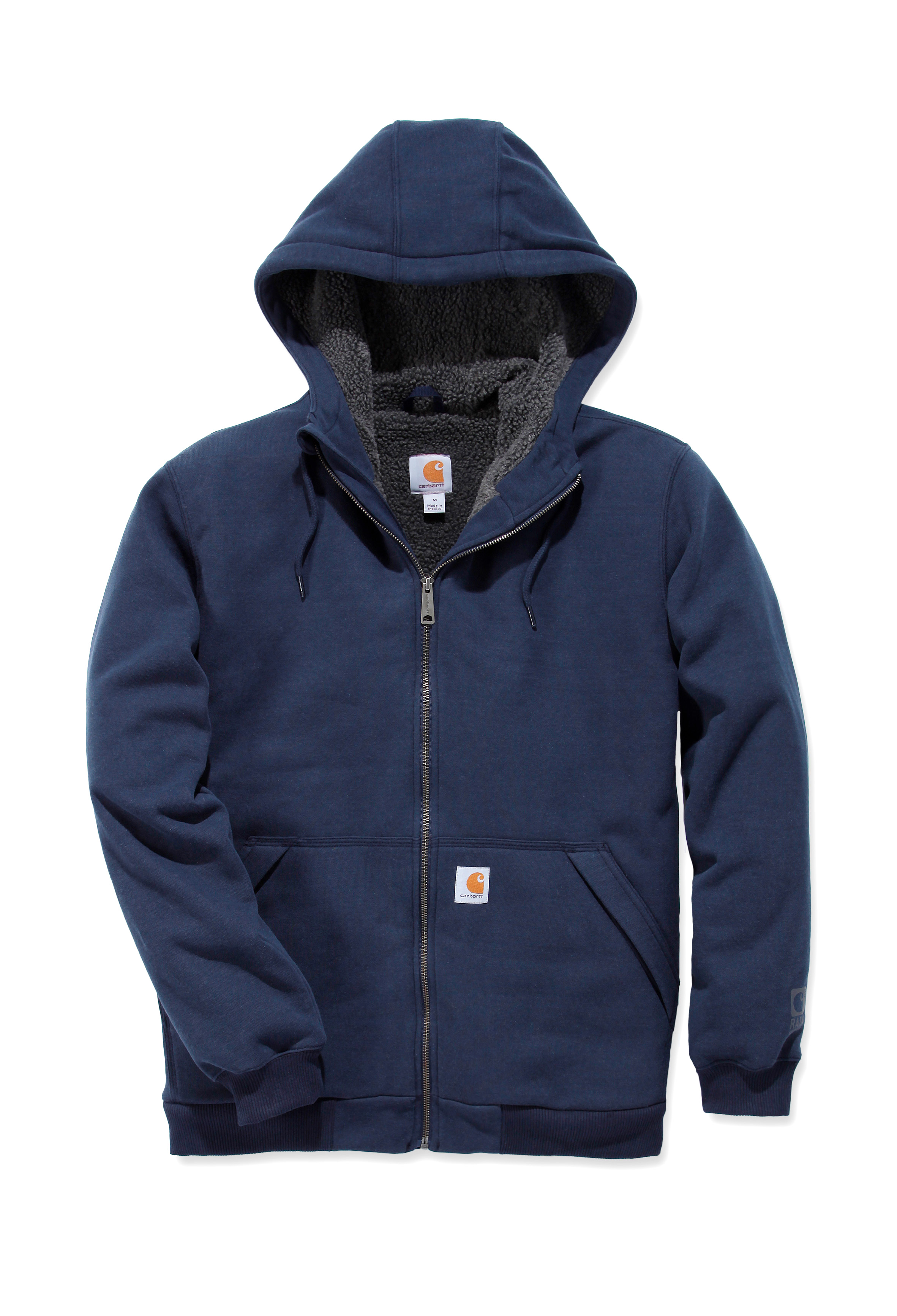 Mikina Carhartt modrá M Sherpa-Lined Midweight Full-Zip Sweatshirt Carhartt