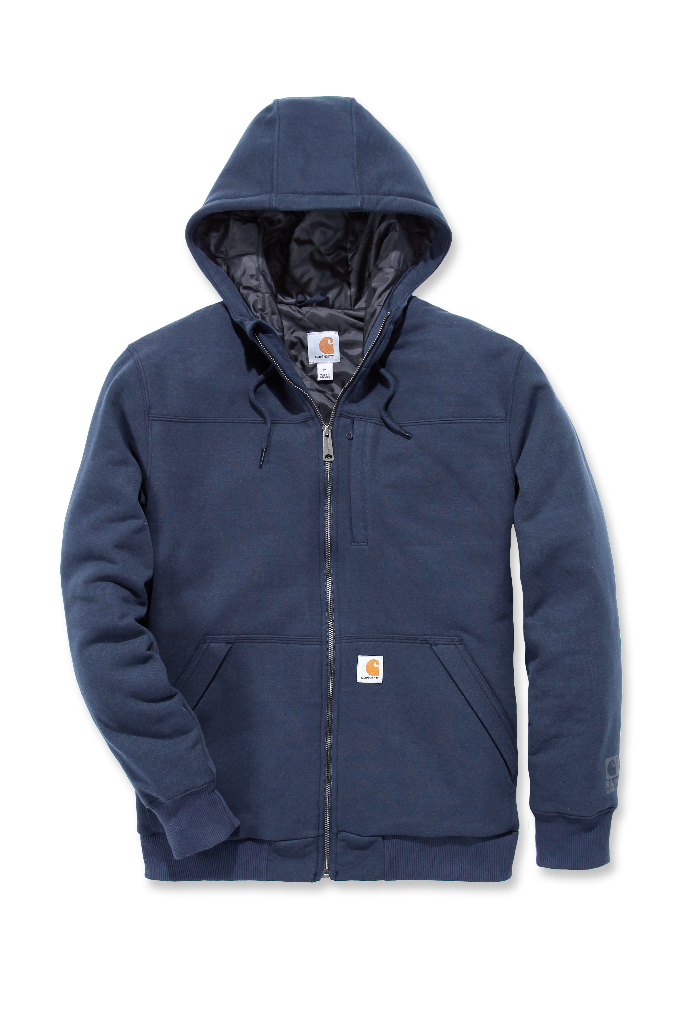 Mikina Carhartt modrá M Rockland Quilt-Lined Full-Zip Hooded Sweatshirt Carhartt