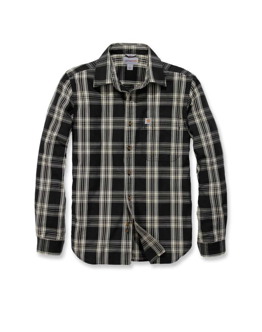 Košile s límečkem Carhartt Long Sleeve Essential Open Collar Shirt Plaid Carhartt