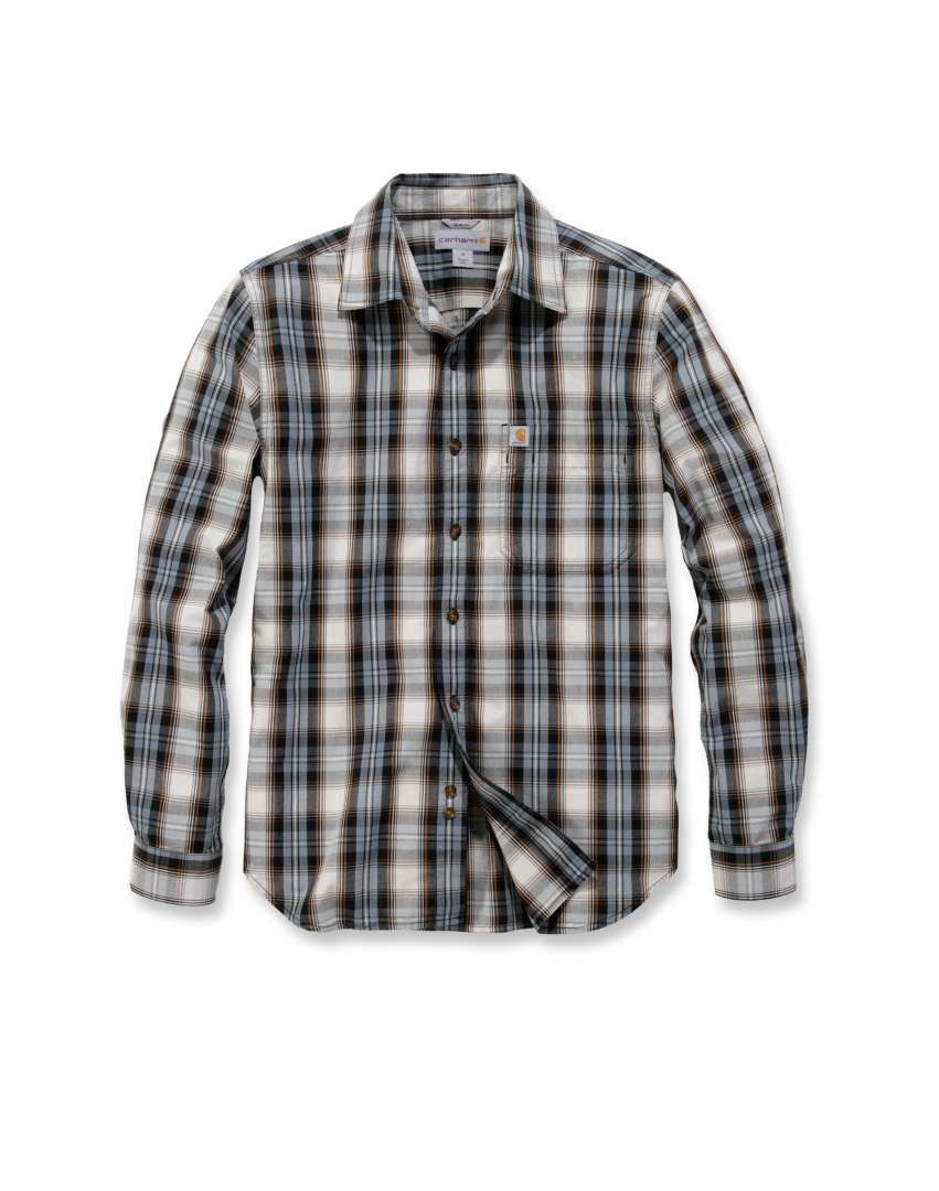 Košile s límečkem Carhartt Long Sleeve Essential Open Collar Shirt Plaid Carhartt