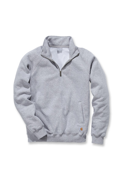 Mikina Carhartt šedá M Midweight quarter zip mock neck sweatshirt Carhartt