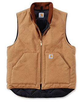 Vesta Carhartt hnědá Duck Vest Arctic Quilt Lined Carhartt