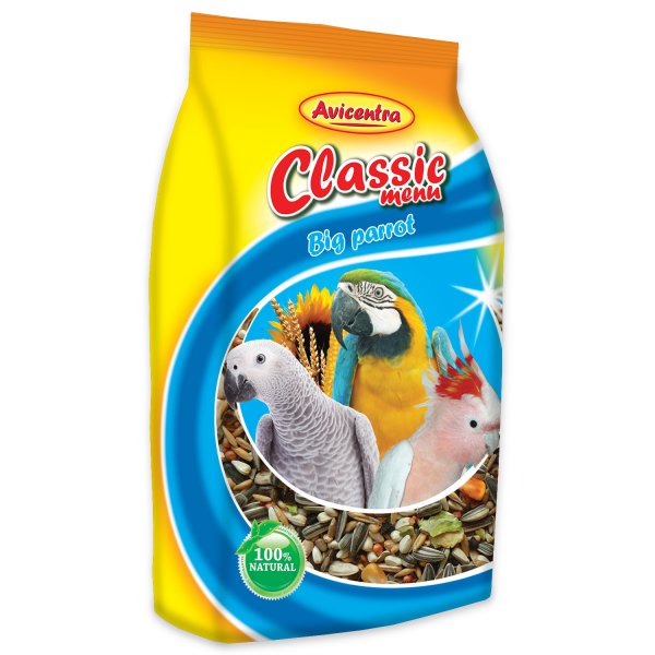 Avicentra classic menu velký papoušek 1000g eMazel-cz