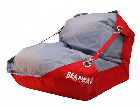 BeanBag Sedací pytel duo-scarlet rose-gray BEANBAG