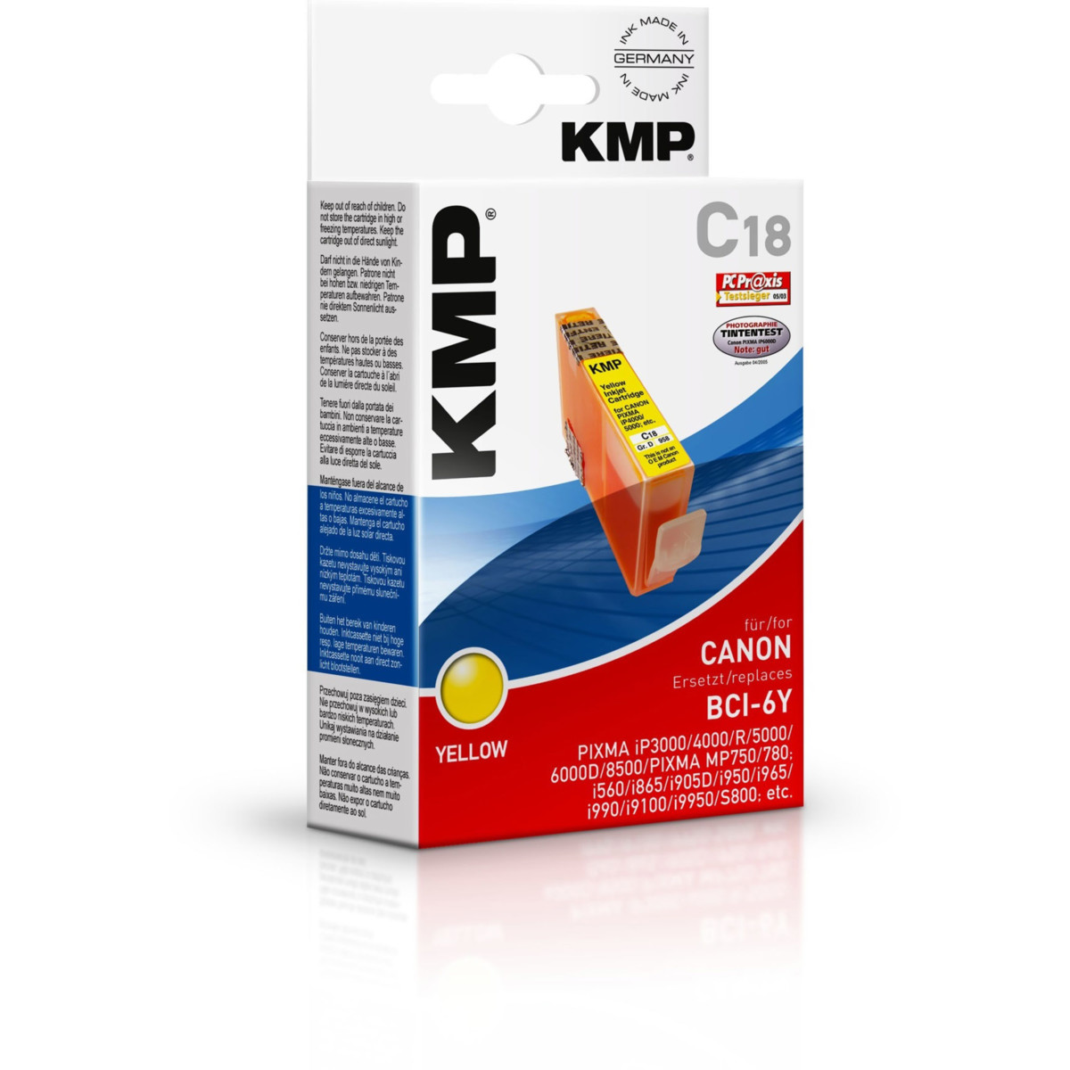 Kompatibilní KMP Cartridge Canon BCI-6Y