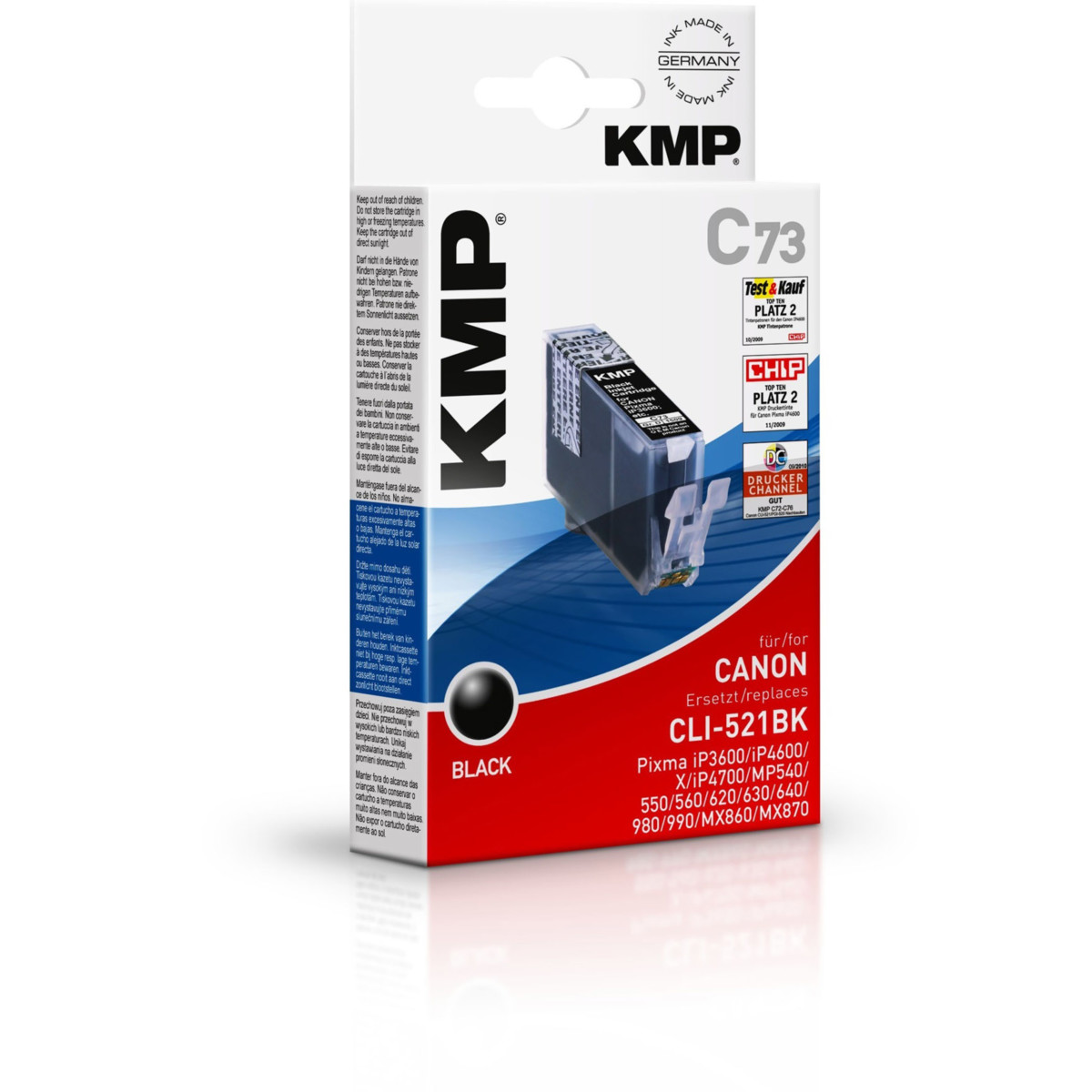 Kompatibilní KMP Cartridge Canon CLI-521Bk