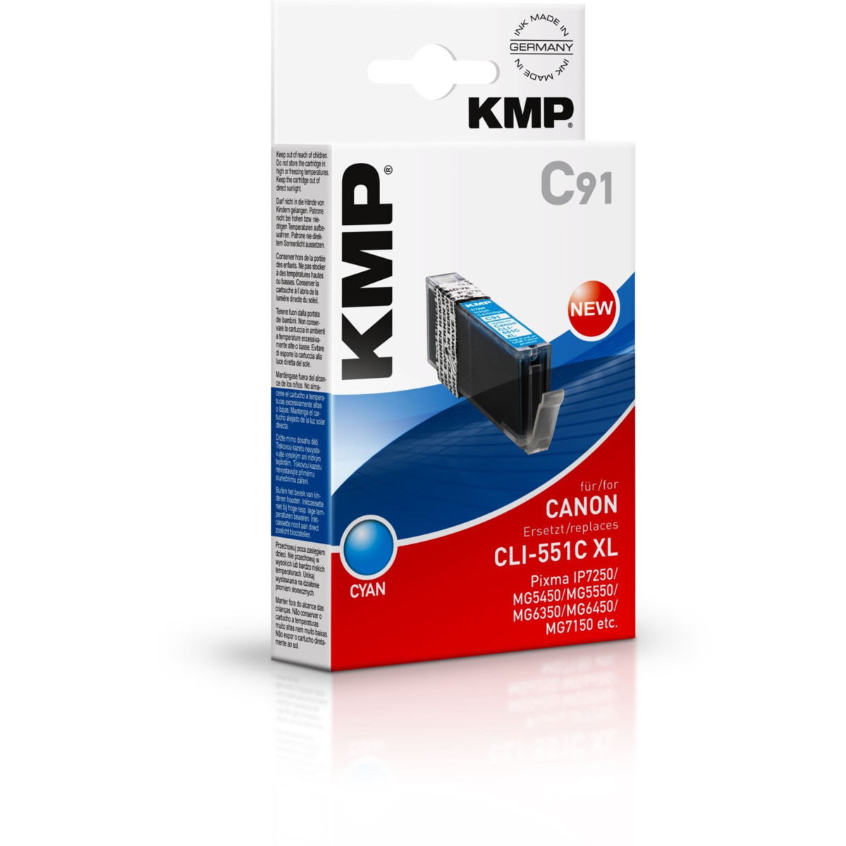 Kompatibilní KMP Cartridge Canon CLI-551XLC