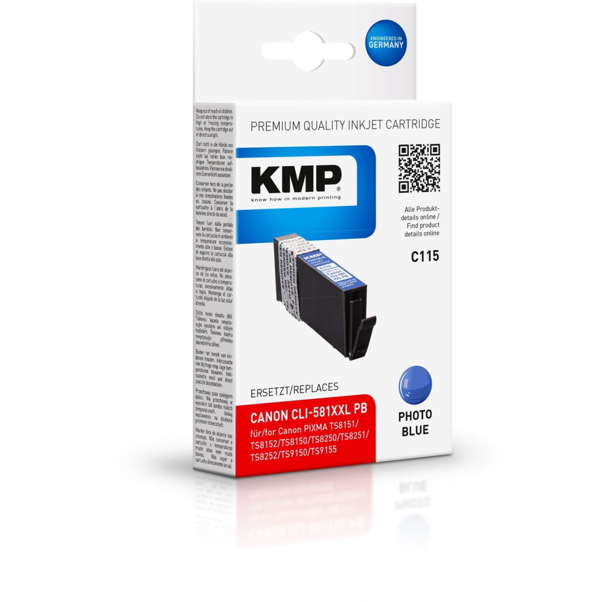 Kompatibilní KMP KMP  cartridge Canon CLI-581PB XXL (Foto modrá) KMP