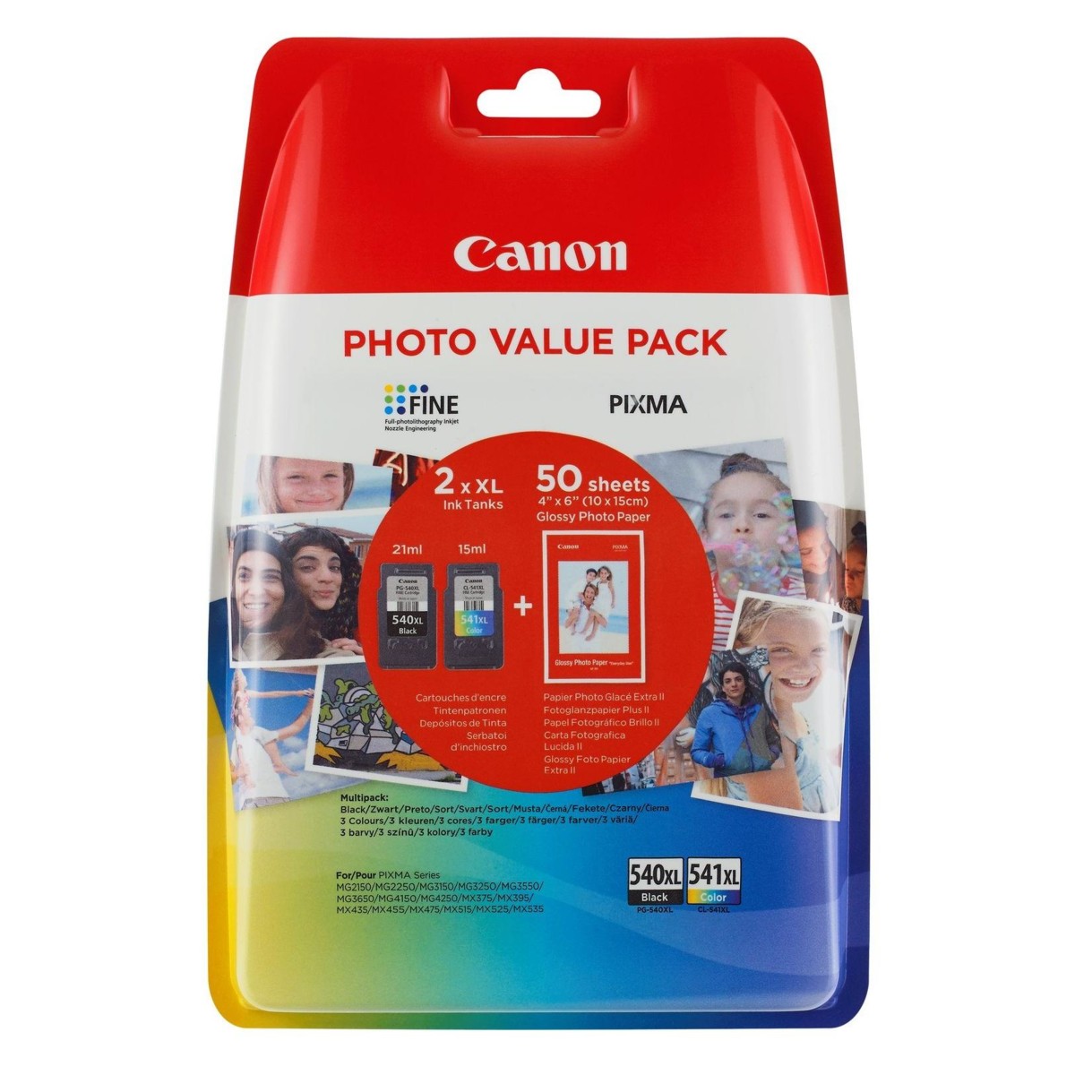 Cartridge Canon PG-540XL + CL-541XL + 50 x Photo Paper GP-501