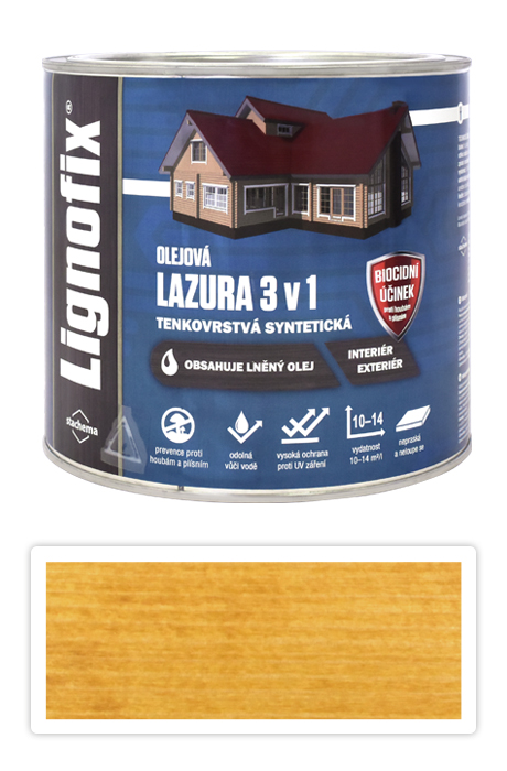 Lignofix LAZURA 3 v 1 - olejová lazura s biocidem 2.2 l Pinie Stachema