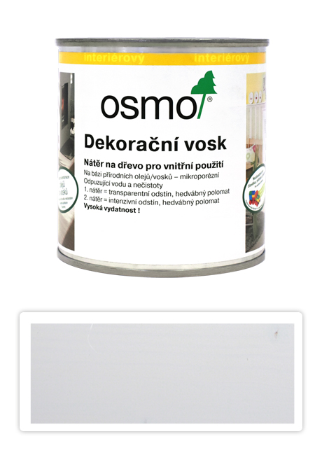 OSMO Dekorační vosk intenzivní odstíny 0.375 l Sníh 3188 OSMO